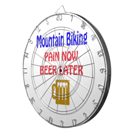 Bikpijn in de bergen, nu bier later dartbord (Voorkant Rechts)