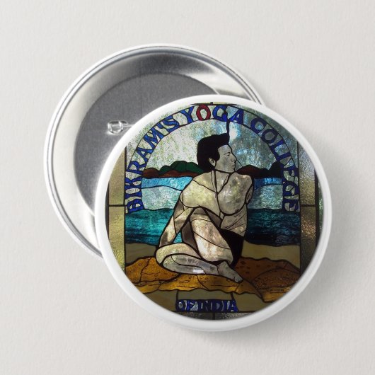 Bikrams, draaiknop yoga ronde button 7,6 cm (Voorkant /achterkant)
