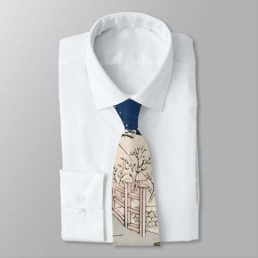 Bikuni Bridge in Snow  Ukiyo-e Japanse kunst Stropdas (Gebonden)