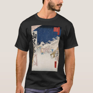 Bikuni Bridge in Snow  Ukiyo-e Japanse kunst T-shirt