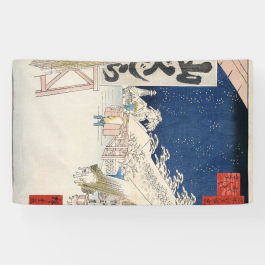 Bikuni Bridge op sneeuw Spandoek (Horizontaal)