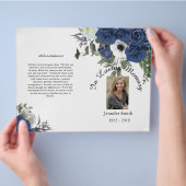 Bilateraal programma voor bi-Fold Blue Rozen Flyer (Hand)