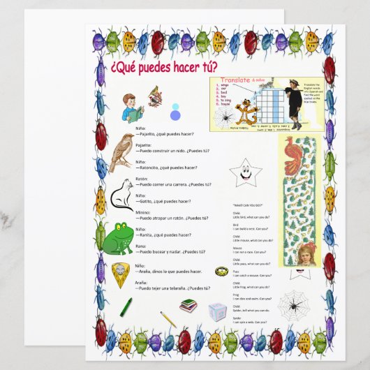 Bilaterale activiteiten voor kinderen (Voorkant / Achterkant)