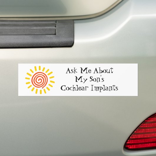 Bilaterale Bumpersticker van zoon (Op auto)