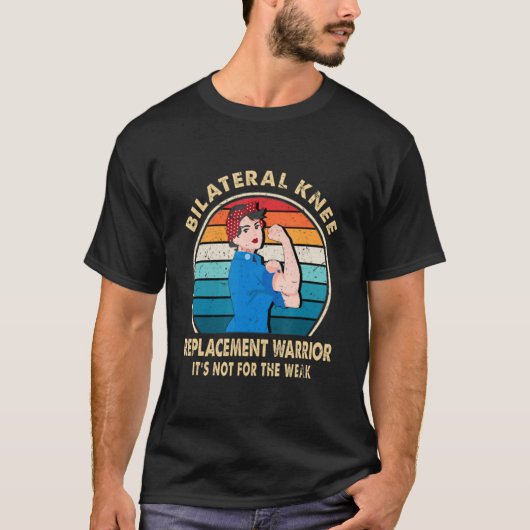 Bilaterale knie Replacement Warrior Recovery T-shirt (Voorkant)