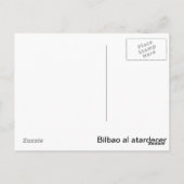 Bilbao al atardecer briefkaart (Achterkant)