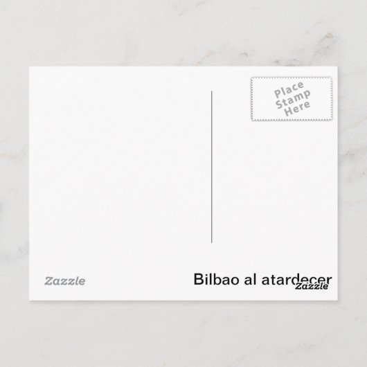 Bilbao al atardecer briefkaart (Achterkant)