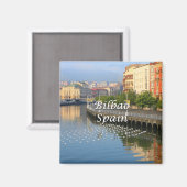 Bilbao, Baskenland, Spanje (onderschrift) Magneet (Voorkant / Achterkant)