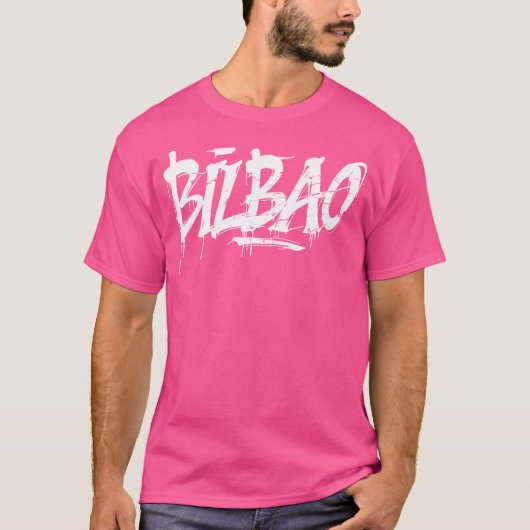 Bilbao City Graffiti Street Art Handstyle Spanje H T-shirt (Voorkant)