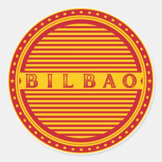 Bilbao City Pride Emblem – Spanish Identity Ronde Sticker (Voorkant)