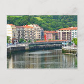 Bilbao. Cityscape met rivier. Briefkaart (Voorkant)
