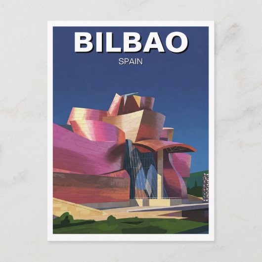 Bilbao Guggenheim Abstract Briefkaart (Voorkant)
