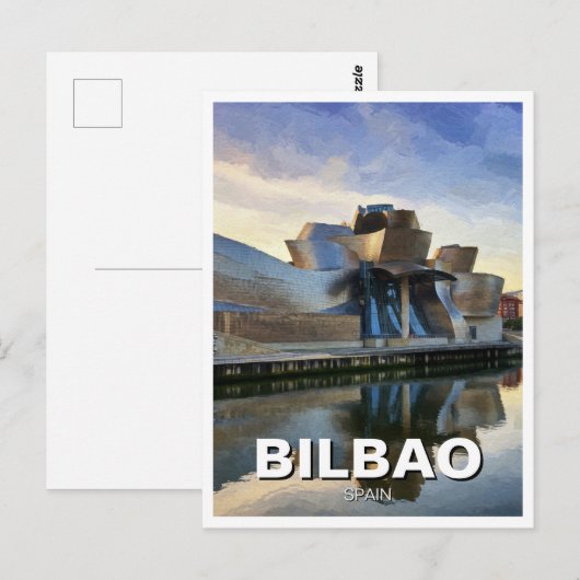 Bilbao Guggenheim Museum Reizen Briefkaart (Voorkant / Achterkant)