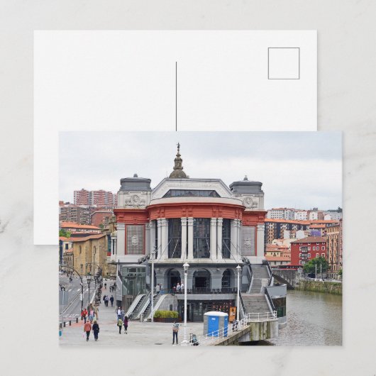 Bilbao. Ribera-markt. Mercado de la Ribera. Briefkaart (Voorkant / Achterkant)
