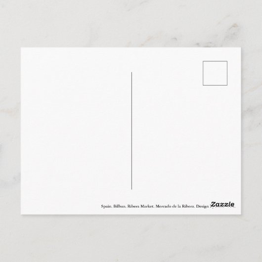 Bilbao. Ribera-markt. Mercado de la Ribera. Briefkaart (Achterkant)