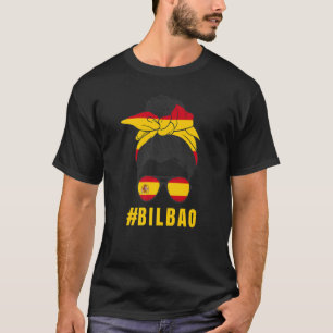 Bilbao Spaanse Dame Spanje Vlag Premium T-shirt