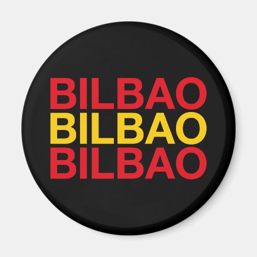 BILBAO Spaanse vlag Magneet (Voorkant)