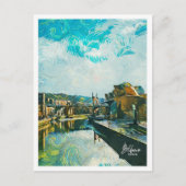 Bilbao Spain Oil Paint City Landscape Briefkaart (Voorkant)