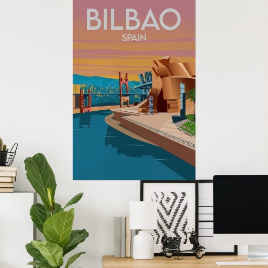 Bilbao, Spain Poster (Thuiskantoor)