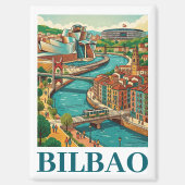 Bilbao Spain Travel - Colorful Architecture Magneet (Voorkant)
