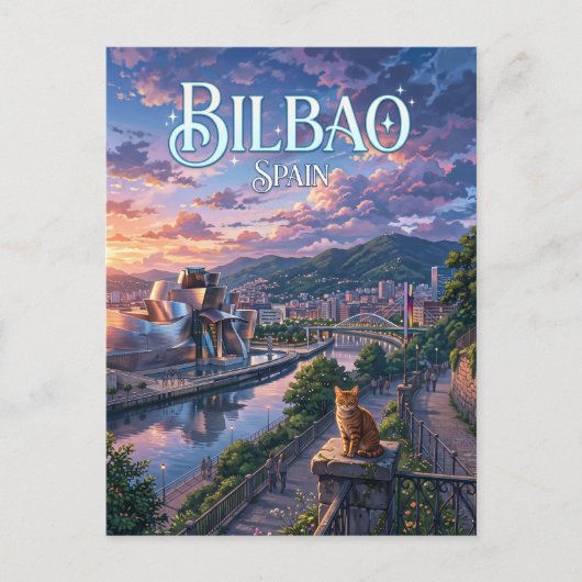 Bilbao Spanje Briefkaart (Voorkant)