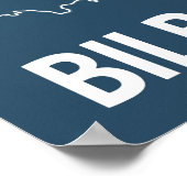 Bilbao Spanje City Map Line Art Blue Print (Hoek)