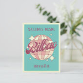 Bilbao Spanje España Retro  Briefkaart (Staand voorkant)