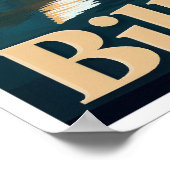 Bilbao Spanje Kunst Vintage Reizen Illustratie Poster (Hoek)