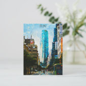 Bilbao Spanje Olieverf Illustratie Stad Briefkaart (Staand voorkant)