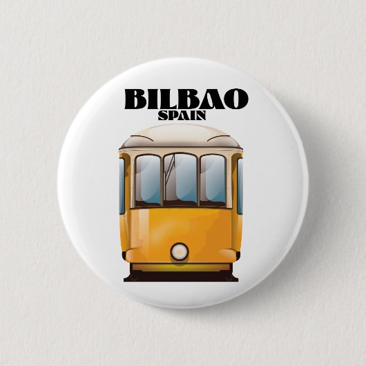 Bilbao Spanje reisposter Ronde Button 5,7 Cm (Voorkant)