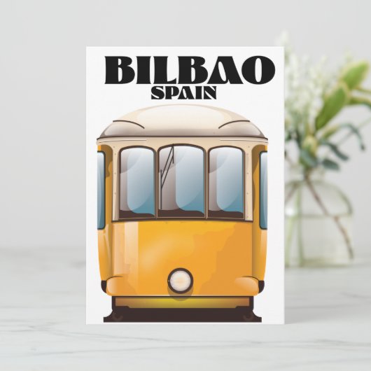 Bilbao Spanje reisposter Save The Date (Staand voorkant)