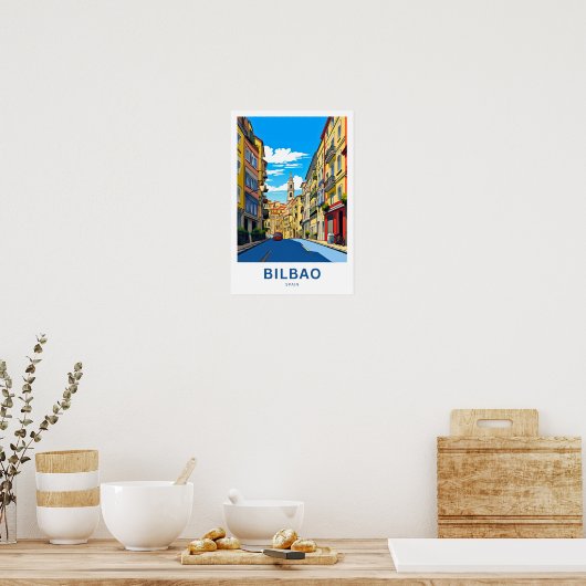 Bilbao Spanje Reisprint Poster (Keuken)