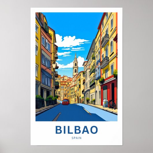 Bilbao Spanje Reisprint Poster (Voorkant)