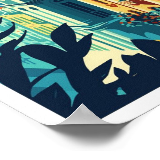 Bilbao Spanje Reizen  Illustratie Poster (Hoek)