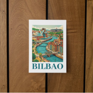 Bilbao Spanje Reizen - Kleurrijke Architectuur Briefkaart