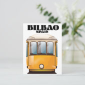 Bilbao Spanje tram reisposter Briefkaart (Staand voorkant)