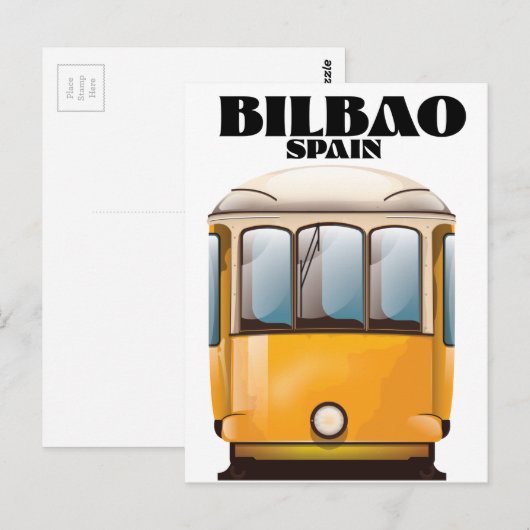 Bilbao Spanje tram reisposter Briefkaart (Voorkant / Achterkant)