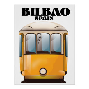 Bilbao Spanje tram reisposter Perfect Poster