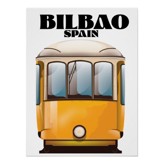Bilbao Spanje tram reisposter Perfect Poster (Voorkant)