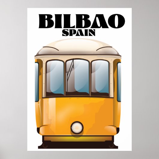Bilbao Spanje tram reisposter Poster (Voorkant)