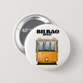 Bilbao Spanje tram reisposter Ronde Button 5,7 Cm (Voorkant /achterkant)