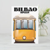 Bilbao Spanje tram reisposter Save The Date (Staand voorkant)