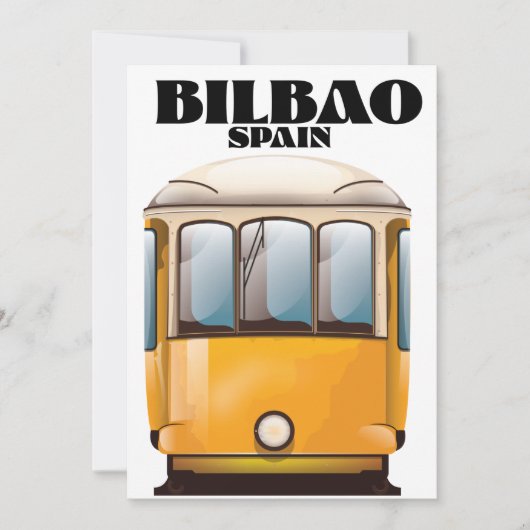 Bilbao Spanje tram reisposter Save The Date (Voorkant)