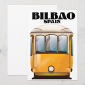 Bilbao Spanje tram reisposter Save The Date (Voorkant / Achterkant)