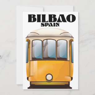 Bilbao Spanje tram reisposter Save The Date