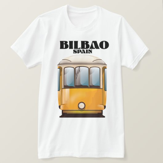 Bilbao Spanje tram reisposter T-shirt (Design voorkant)