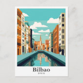 Bilbao Spanje Vintage reisportret Briefkaart (Voorkant)