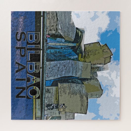 Bilbao Square Puzzle. Legpuzzel (Horizontaal)
