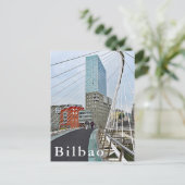 Bilbao. Zubizuri of de Campo Volantin Bridge. Briefkaart (Staand voorkant)