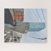 Bilbao. Zubizuri of de Campo Volantin Bridge. Legpuzzel (Horizontaal)